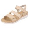 Keilsandalette REMONTE, Damen, Gr. 41, beige (natur), Lederimitat, Bast, casual, Schuhe, Riemchensandale, Bequemschuh, Sommerschuh mit Soft-Fußbett