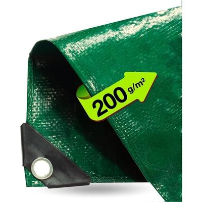 TEMU Tk Tarpaulin 4x6m Waterproof - 200 G/m² - Tarpaulin - Fabric Tarpaulin With Eyelets (tarpaulin With Eyelets), With Eyelets / With Corner Reinforcement Image