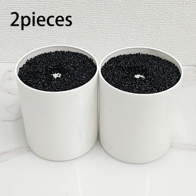 TEMU 2pcs Minimalist Artificial Flower Pots | Lightweight Plastic Diy Home Flower Art Set | Universal Desktop Green Plant Decoration, Living Room Balcony Ornament Image