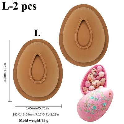 TEMU 2pcs Silicone Baking Mold Set, Oval Chocolate Candy Mold, Oven Safe, For Easter And Ramadan Desserts, With Diy Cake Decorating Tools For Holiday Treats Image