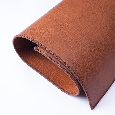 TEMU Vintage Leather Desk Mat - Double-sided Non-slip Leather Mouse Pad, Seamed Edges, Waterproof And Easy To Clean, Suitable For Office And Home Image