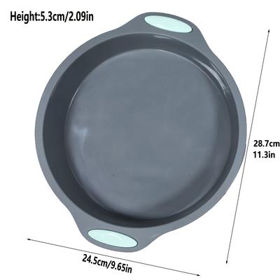 TEMU 1/2pcs Silicone Round Cake Molds Set, Large/small Baking Pans For Diy Cakes, Mousses, Pizzas - Versatile Kitchen Tools For Christmas, Halloween, Easter, Hanukkah, Thanksgiving & New Year Image