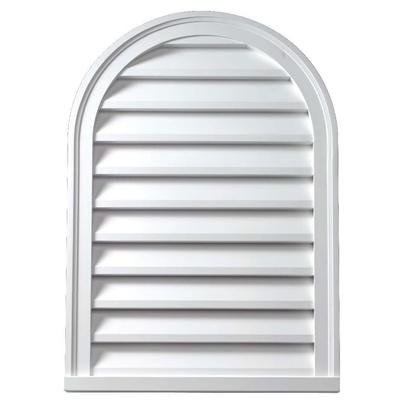 Fypon Polyurethane Brick Mould Louvers 22 Inch (W) x 31-1/2 Inch (H) - Functional Gable Vent - No Pitch