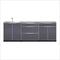NewAge Outdoor Kitchens Aluminum Slate 4-Piece Outdoor Kitchen Set with Countertops
