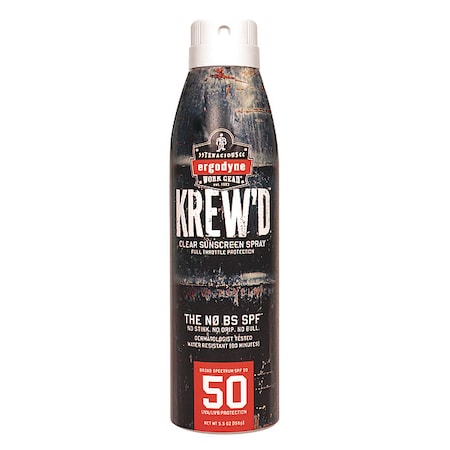 ERGODYNE 6353 Sunscreen,5.5 oz,Spray Bottle,50 SPF - ERGODYNE