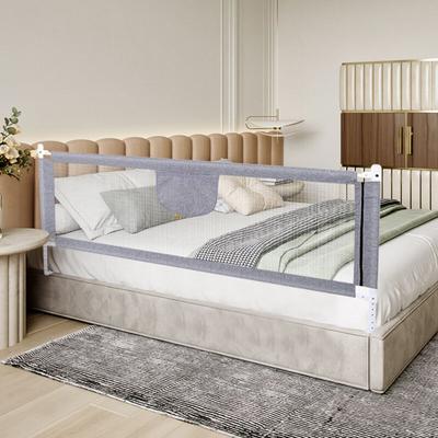 Skecten - 200cm Baby Bettgitter Einziehbare Babybettgitter Kinder Bettgitter Bettschutzgitter Image