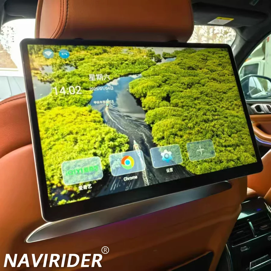Für BMW 5er 7er I5 I7 X5 X6 X7 Android 13 IPS 2K HD Bildschirm Kopfstütze Rücksitz Unterhaltung Multimedia Player 13,3 Zoll Image