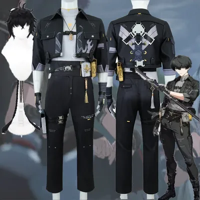 Spiel biegende Wellen Rover Cosplay Kostüm männliche Perücke Handschuhe Jacke Uniform Halloween Image