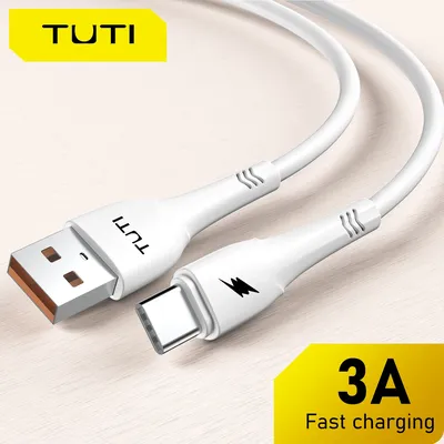 TUTI 3A USB zu Typ-C und 2A USB zu MICRO Ladekabel, für iPhone 16 Serie, 15 Serie, Samsung Galaxy Image