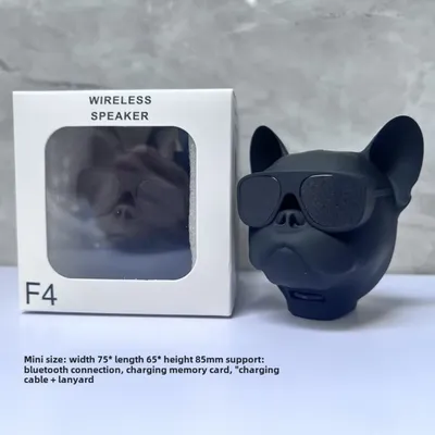 Hundekopf-Bluetooth-Lautsprecher als Souvenir, beliebter Bulldoggen-Heim-Subwoofer, tragbares Image