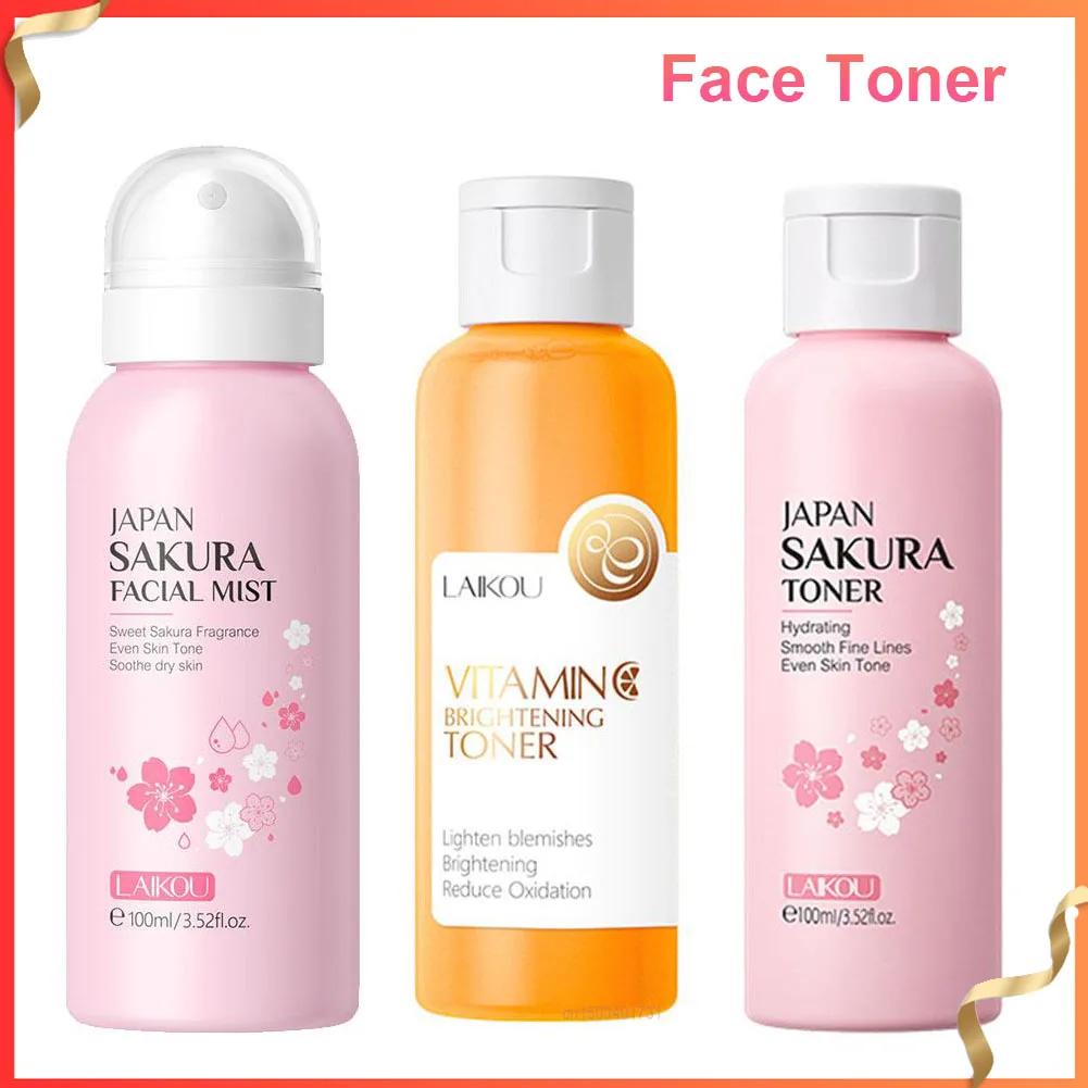 Vitamin-C-Toner, feuchtigkeitsspendend, straffend, aufhellend, Sakura-Essenz, Verjüngung, erfrischende Hautpflege, 100 ml Image