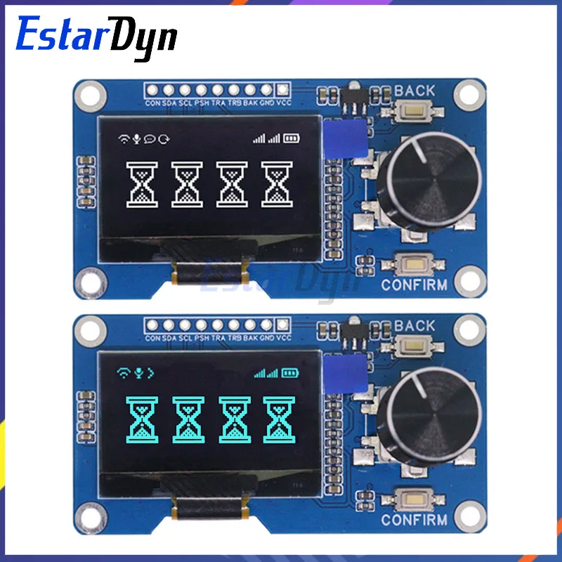 Estardyn 1,3-Zoll-OLED-Modul, weißer/blauer Taste, EC11-Drehgeber, IIC-Schnittstelle, LCD-Bildschirm Image