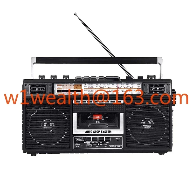 919-Kassettenspieler, Radio, tragbar, vier Band, für ältere Studenten, Band, Bluetooth, USB-Laufwerk, SD Image