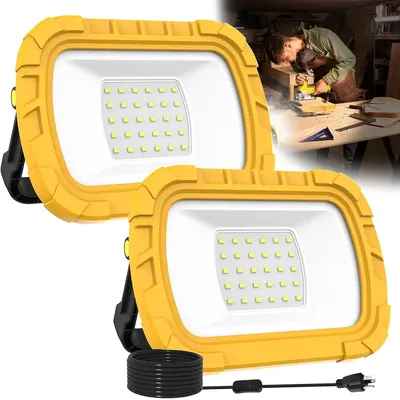 30LED-Arbeitsleuchte mit Ständer, 1000 lm, tragbar, für den Außenbereich, 6500 K, Werkstatt, Garage, Arbeitslampe, EU/US/UK, Baustelle, Garage, Flutlicht