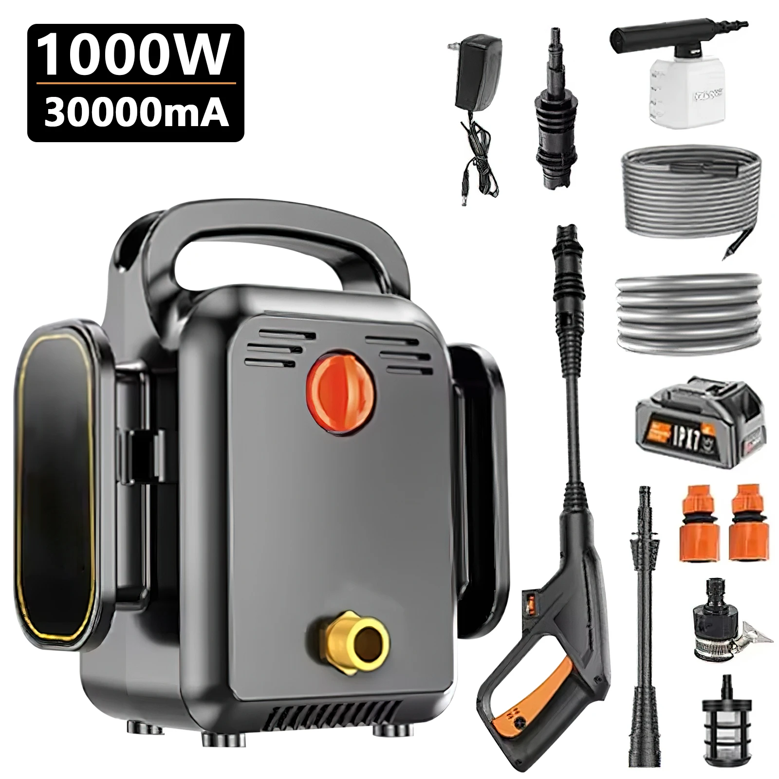 1000w 100bar kabellose Hochdruck wasser pistole, 20000mah/30000mah Haushalts auto waschmaschine für Makita-Batterie