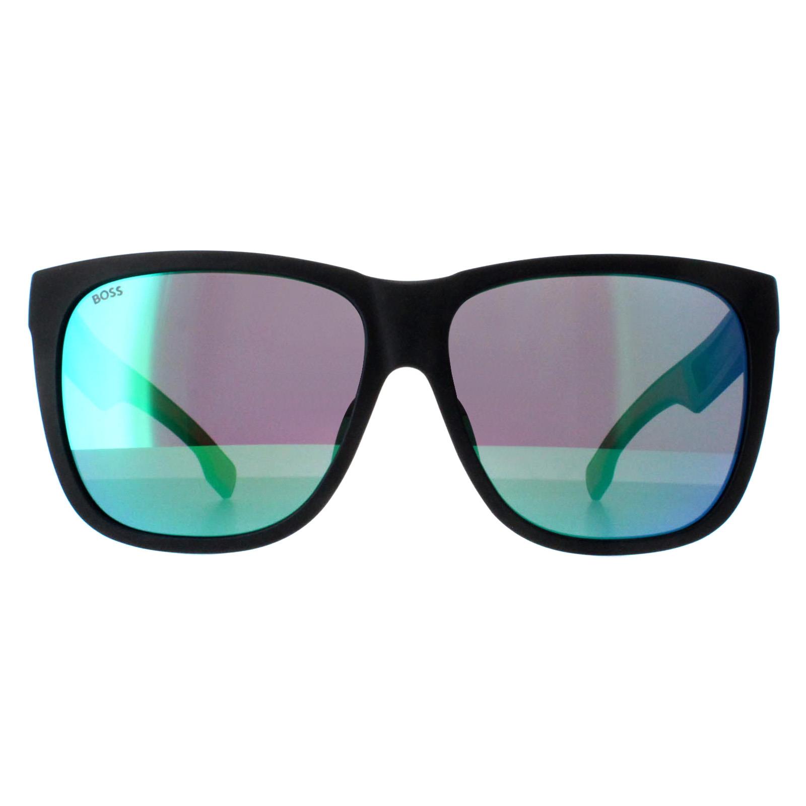 Hugo Boss BOSS 1453/F/S BLX matte schwarze rote grÃ¼ne Mehrschicht-Sonnenbrille Image