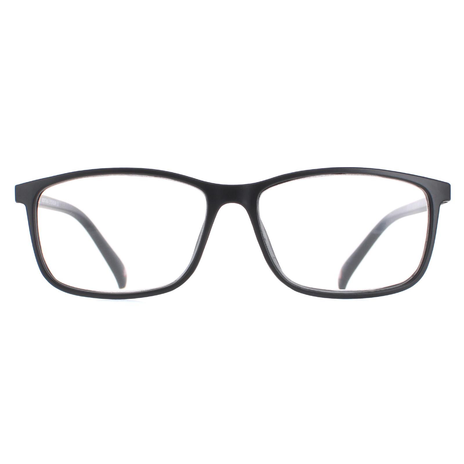 Montana Rectangle Unisex Mattschwarze Brille Image