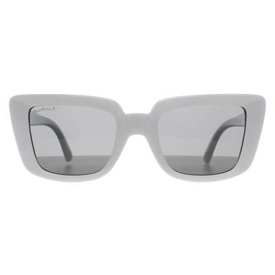 Montana Rectangle Womens Shiny White Smoke Polarized MP193