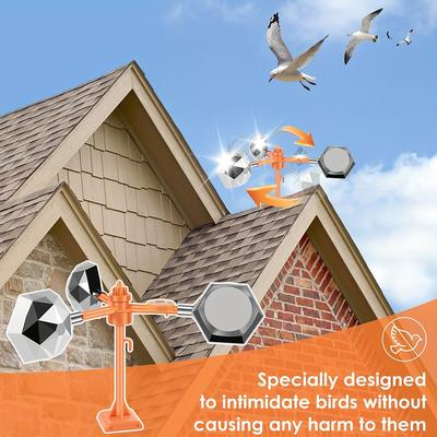 1pc Wind-Powered Bird Repeller Wind-Powered Bird Repeller, 1pc, 360 Degree Reflective Mirror Design, Rotating Bearings, No Power or Batteries Needed - Bird Control Device, Bird Repeller