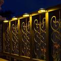 2/4 pezzi luci stradali solari a led luci da parete per esterni luci per recinti 9leds casa giardino cortile esterno recinzione decorazione da parete applique da parete a led impermeabile