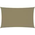 Helloshop26 - Ombrellone in tessuto vela rettangolare in tessuto oxford 3 x 6 mt beige