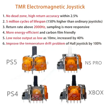 50/100PCS TMR Electromagnetic Joystick For PS5 PS4 Controller TMR Hall Eeffect Thumbstick Joystick