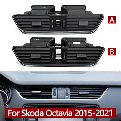 Car Front Central Dashboard Air Conditioning AC Vent Grille Outlet Assembly For Skoda Octavia