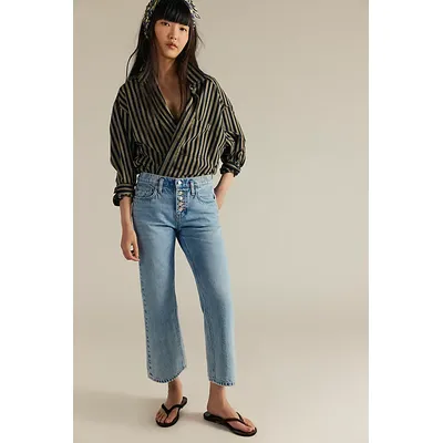 We The Free Sunny Afternoon Ankle Flare Jeans at Free People in Lazing About, Size: 31