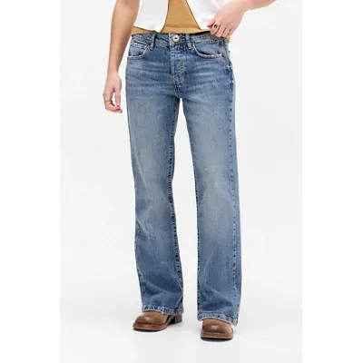 BDG Teo Relaxed Flared Jeans - Tinted Denim 28W 32L at Urban Outfitters