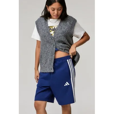 adidas Navy Jersey Long Shorts - Navy L at Urban Outfitters