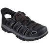 Outdoorsandale SKECHERS "TRESMEN-NORVICK", Herren, Gr. 40, schwarz, Lederimitat, Textil, casual, Schuhe, Trekking Sandale mit Slip-ins Funktion, Topseller