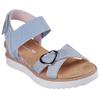 Sandale SKECHERS "MISS DESERT KISS HI", Kinder, Gr. 33, bunt (hellblau, rosa), Textil, kontrastfarbene Details, Schuhe, Klettschuh für Mädchen, Größenschablone zum Download