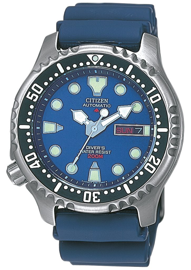 Automatikuhr CITIZEN "Promaster Mechanical Diver", blau, Armbanduhren, Damen, Armbanduhr, Herrenuhr, Damenuhr, Taucheruhr, bis 20 bar wasserdicht
