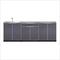 NewAge Outdoor Kitchens Aluminum Slate 3-Piece Outdoor Kitchen Set with Countertops and Covers