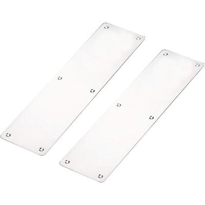 Tür-Fingerdruckplatte, 2 x feuerfeste Tür-Fingerplatte, Druckplatte 300 x 80 mm, Trittplatte aus Image