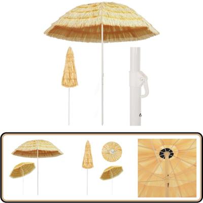 Vidaxl - Strandschirm Natur 240 cm Hawaii-Stil - Sonnenschirm - Strandschirm - Gartensonnensschirm Image