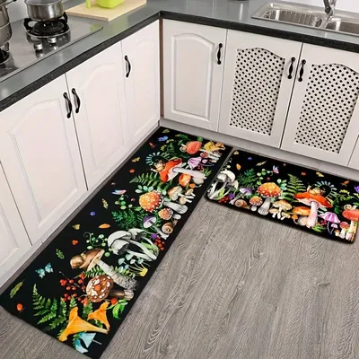Crystal Velvet Kitchen Rug Durable Home Entrance Doormat Kitchen Mats for Floor Waterproof House