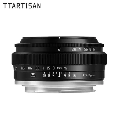 TTArtisan 25mm F2 APS-C MF Portrait Photography Camera Lens for Sony A6000 A7RIII A7S Fuji XT30 XT-100 Nikon ZFC Z5 M43 Mount