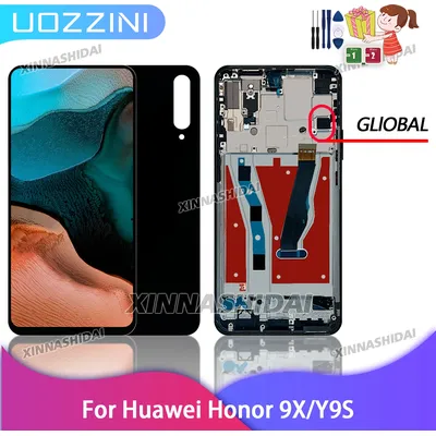 6,59 ''Hohe Qualität LCD Für Huawei Honor 9X Global Premium LCD Display Touch Screen 10 touch Digitizer Montage Rahmen STK-LX1 lcd