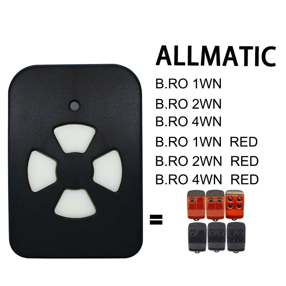 ALLMATIC B.RO 1/2/4WN B.RO 1/2/4WN RED Clone Türöffner Sender 433,92 MHz 433 MHz Garagentor-Fernbedienung Image