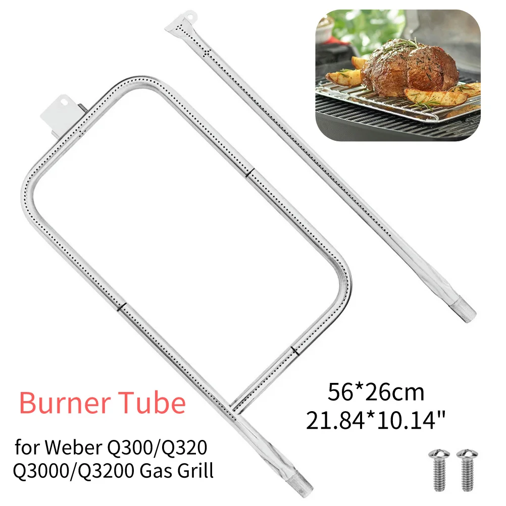 Ersatz des Grill brenner rohrs Edelstahl heizelement oberes Heizgrill grill brenner Ersatzteil für Weber q100 Image