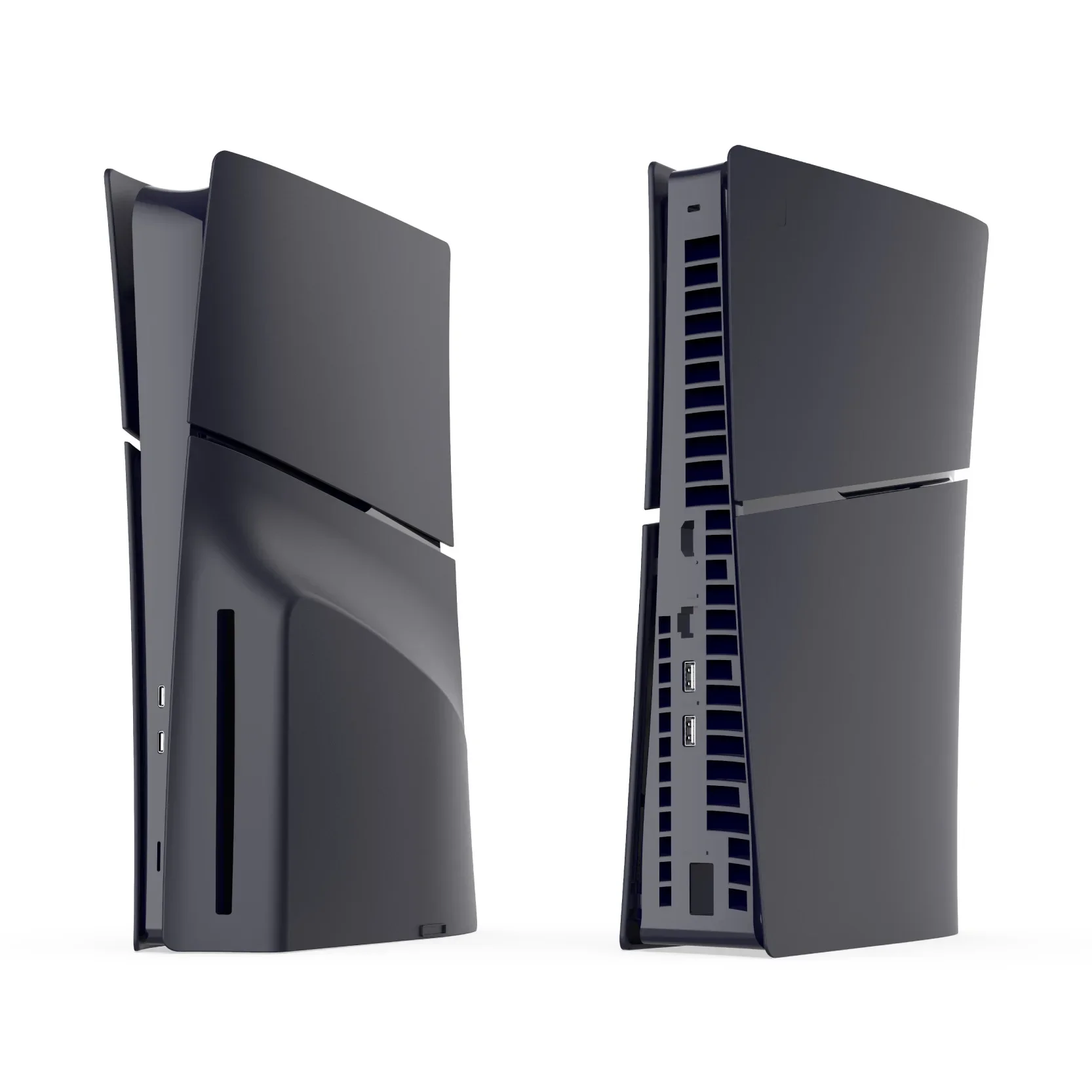 Ersatzplatte für PlayStation 5, schlankes digitales/optisches Laufwerk, schützende Hartschale für PS5, SLIM Faceplate Shell, Schwarz Image