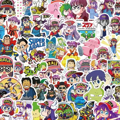 10/30/50PCS Cute Cartoon Dr.SLUMP Arale Anime Sticker DIY Decoration PVC Waterproof Skateboard Notebook Graffiti Toy