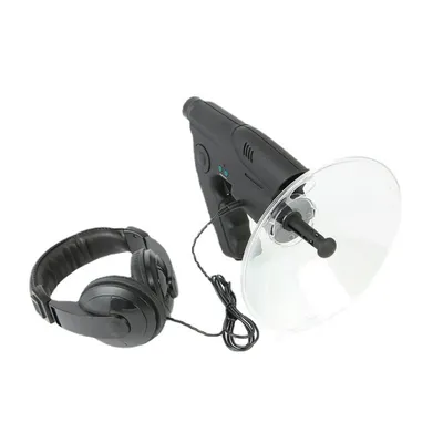 Black Lightweight And Portable Parabolic Microphone For Bird Watching Remote Listening ABS Bird