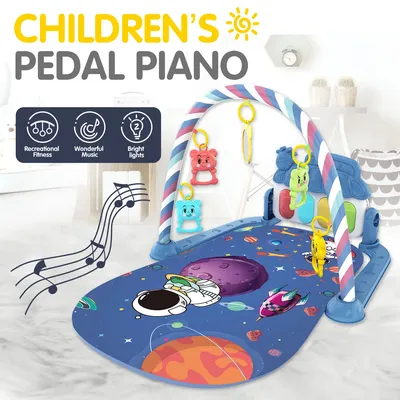 Baby fitness stand baby music pedal piano game pad newborn piano crawling pad early education toy