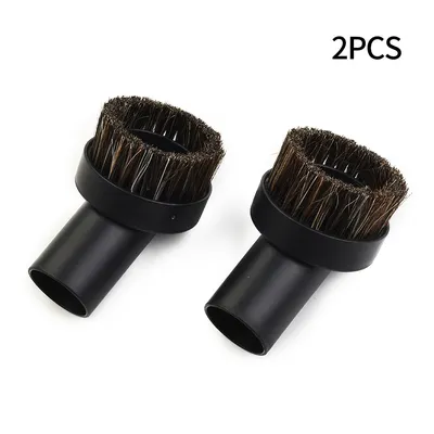 2pcs Round Horsehair Brush Tool Vacuum Cleaner Parts Mixed Horse Hair Dusting Brush For Inner