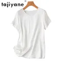 Tagiyane 100% magliette di seta di gelso per donna estate abbigliamento donna 2024 nuovi arrivi top
