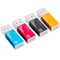 Lettore di schede in lega 4 porte USB 2.0 Micro SD TF M2 MS Pro Duo MMC SDHC DV Adattatore per scheda di memoria per fotocamera del telefono con indicatore LED