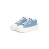Plateausneaker TOMMY JEANS "TJW FOXING FLATFORM LC", Damen, Gr. 41, blau (jeansfarben), Baumwolle, sportlich, Schuhe, Freizeitschuh, Halbschuh, Schnürschuh im Jeans-Look