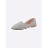 Slipper HEINE, Damen, Gr. 38, grau (hellgrau), Textil, modisch, Schuhe